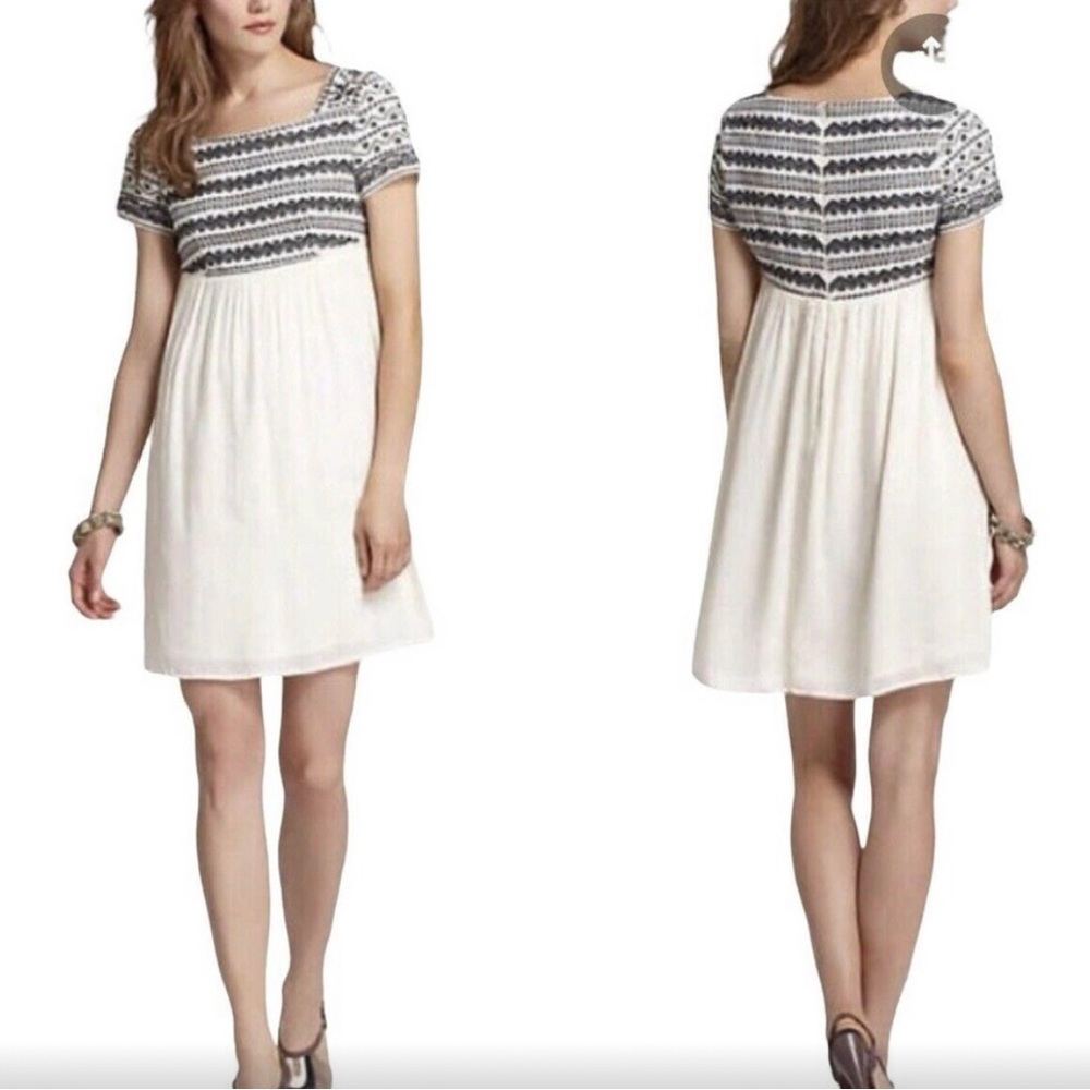 Anthropologie HD in Paris embroidered baby doll dress